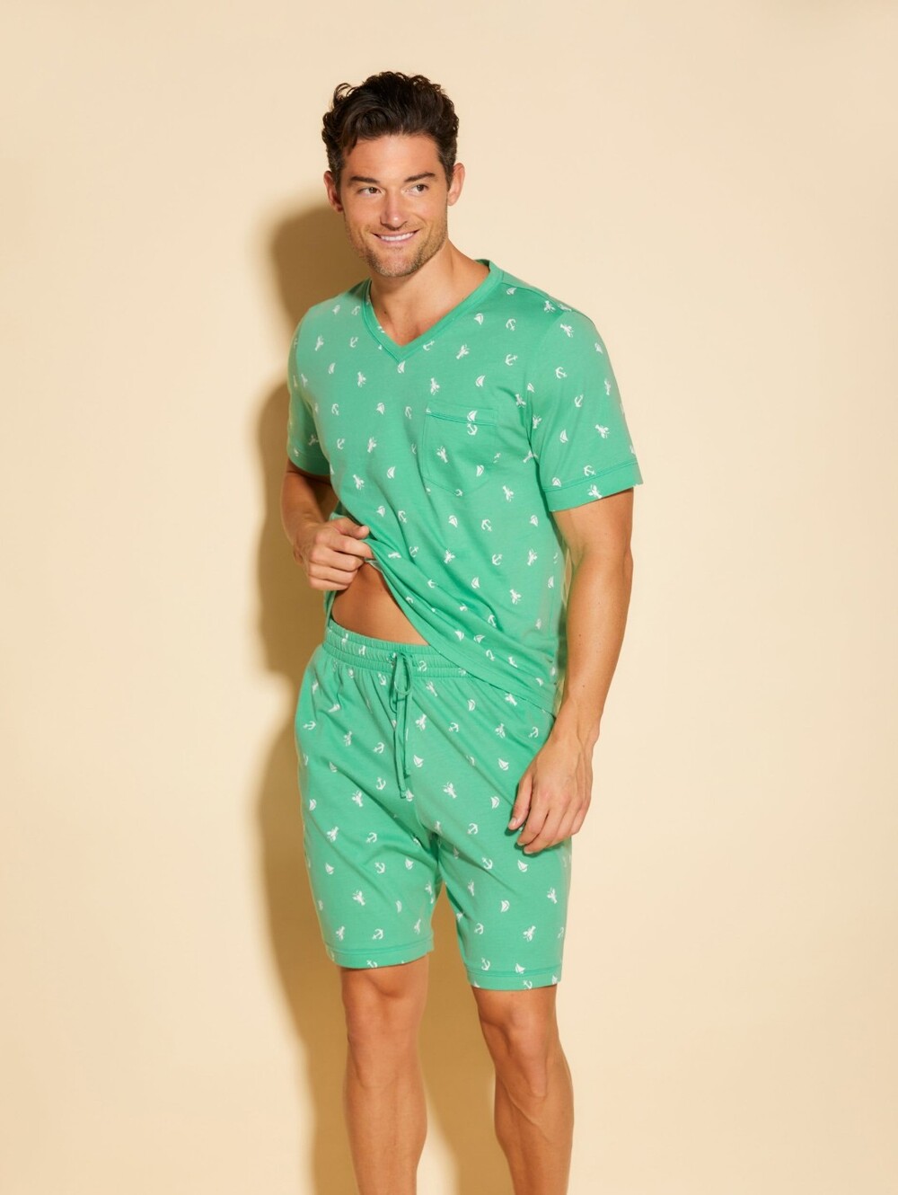 Cosabella Green Palm-Print Men’s Lounge Shorts